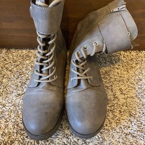 JustFab Army Booties